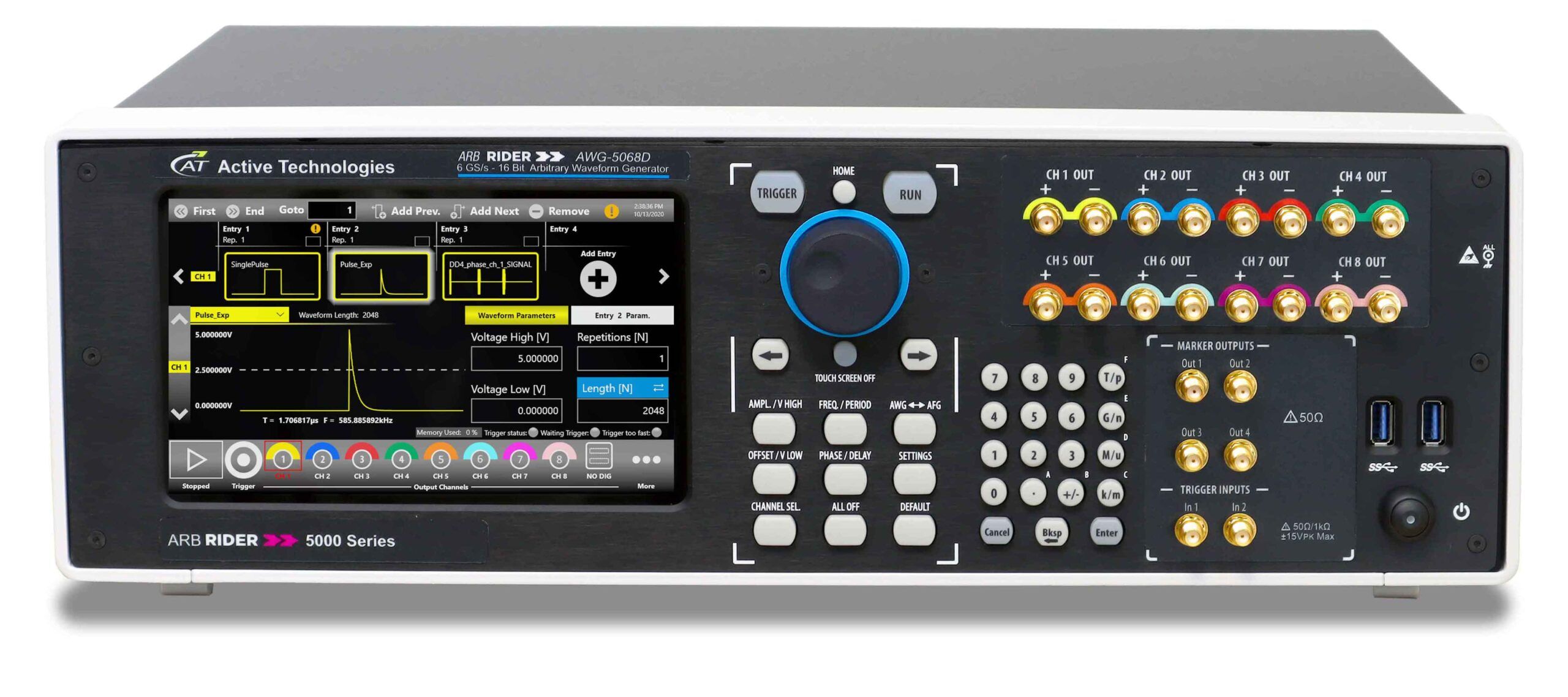 6GS/s 16 bit arbitrary waveform generator