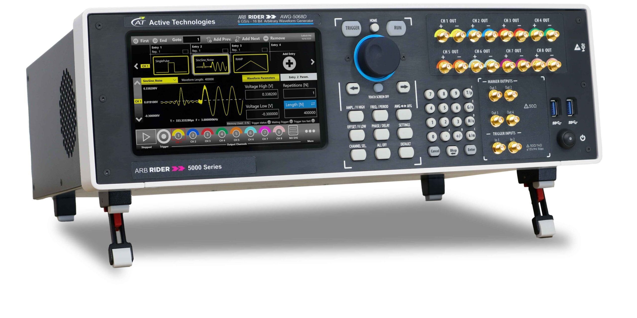 6GS/s 16 bit arbitrary waveform generator